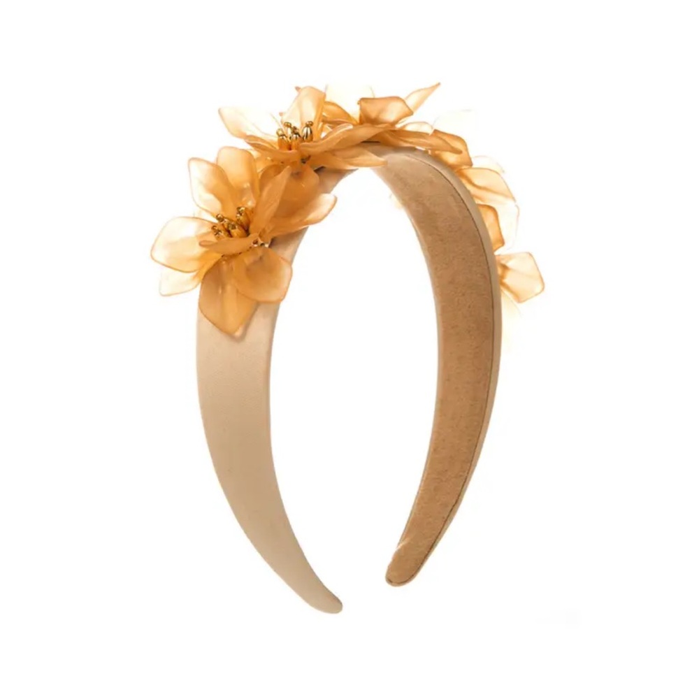 Brown 3D Floral Headband